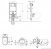 Roca zestaw podtynkowy stelaż Duplo One+miska Gap Square Rimless+deska Slim A893104500